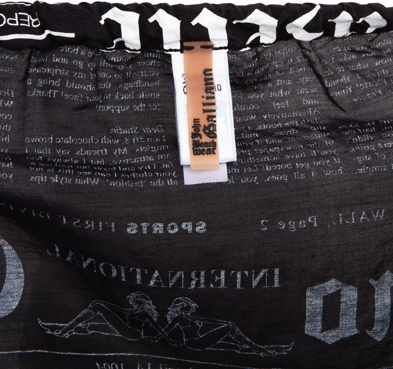 John Galliano Gazette Newspaper Halter Dress