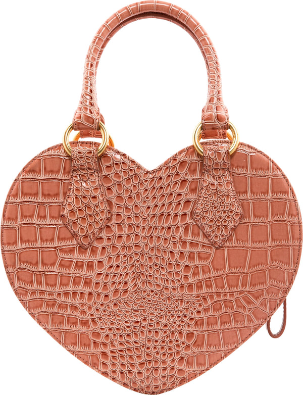 Vivienne Westwood Leather Embossed Heart Bag