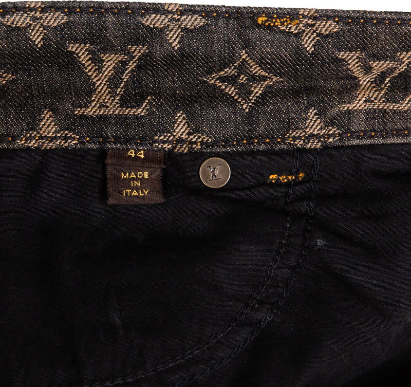 Louis Vuitton Monogram High-Waisted Denim Pants