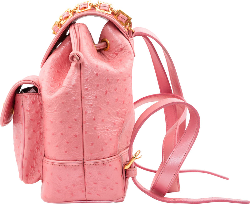 Gianni Versace Leather Embossed Backpack