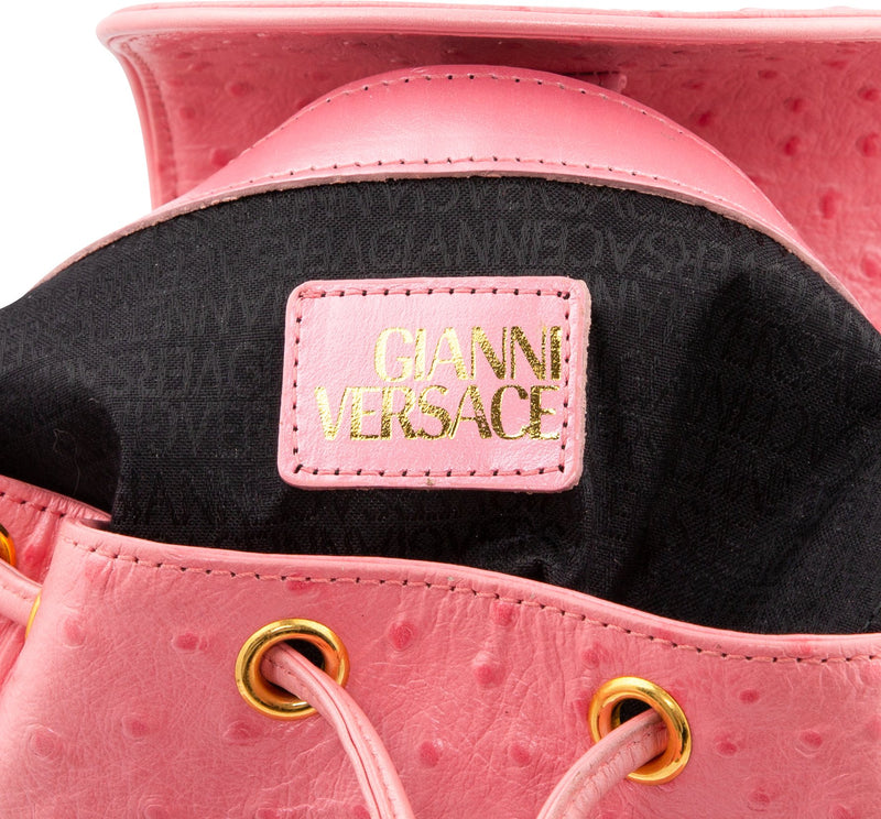 Gianni Versace Leather Embossed Backpack