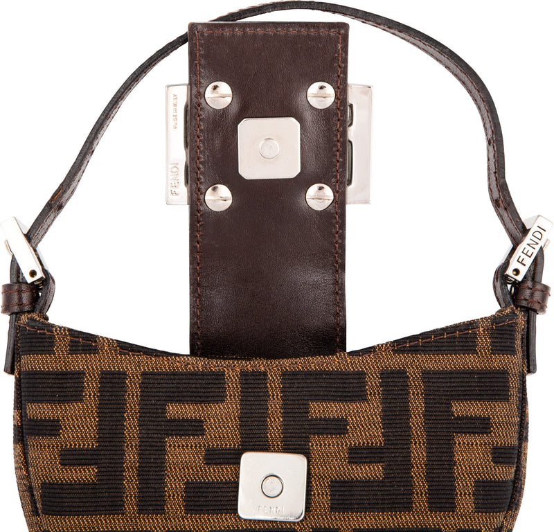 Fendi Zucca Mini Croissant Pochette Bag