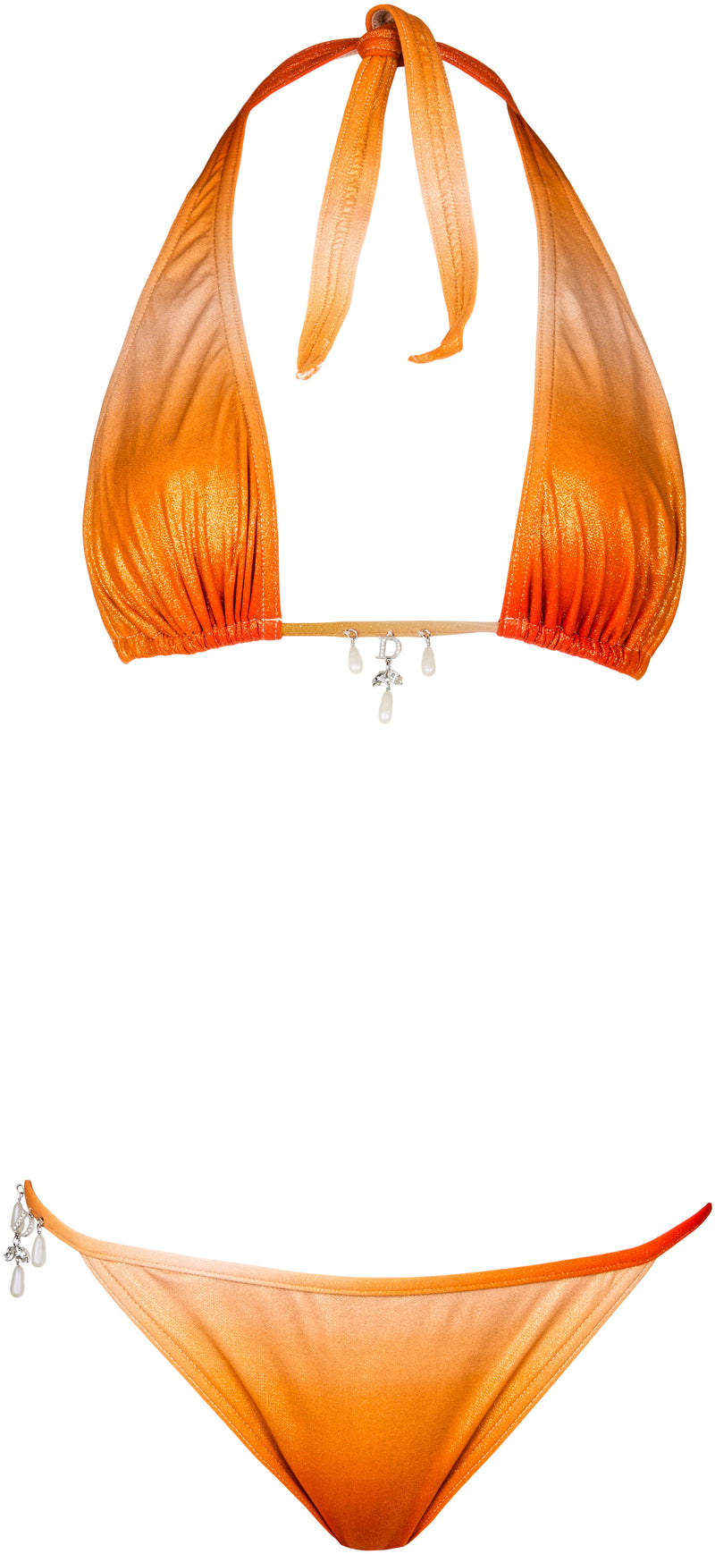 Christian Dior Embellished Logo Ombré Bikini