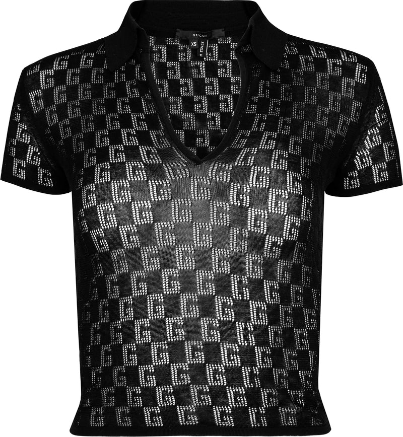 Gucci Transparent G Logo Crop Top