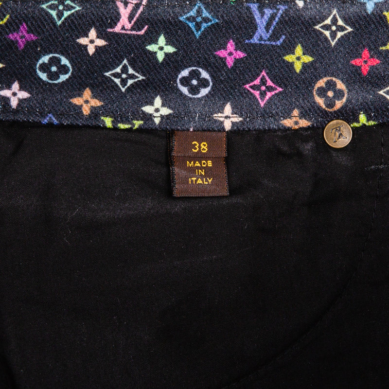 Louis Vuitton Multicolor Monogram Denim Shorts