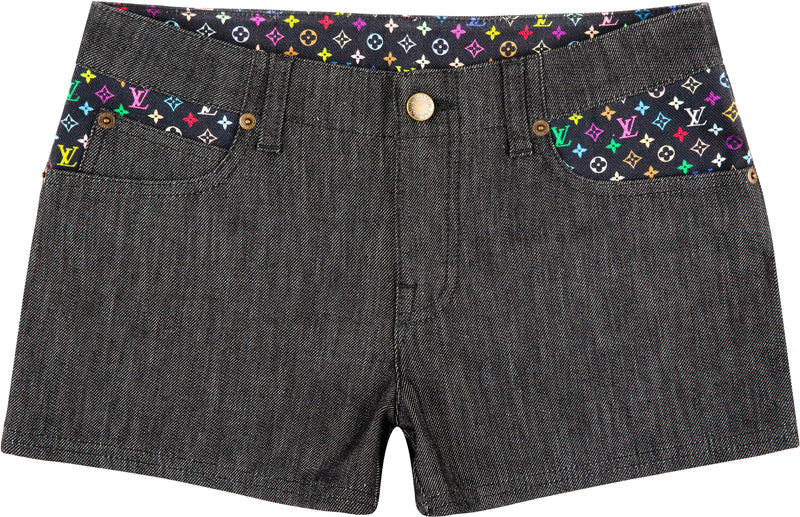 Louis Vuitton Multicolor Monogram Denim Shorts