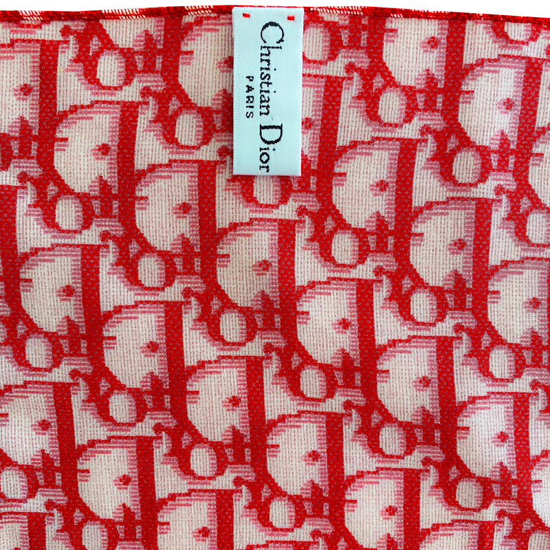 Christian Dior Burgundy Diorissimo Swarovski Embellished Scarf Top