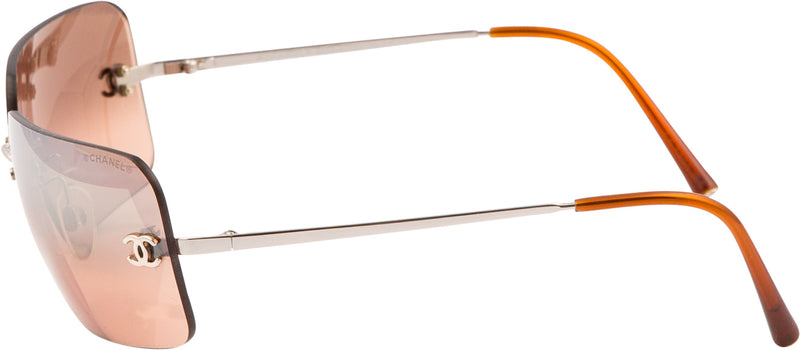 Chanel Rimless Logo Mirror Sunglasses
