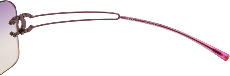 Chanel Purple Rimless Logo Sunglasses