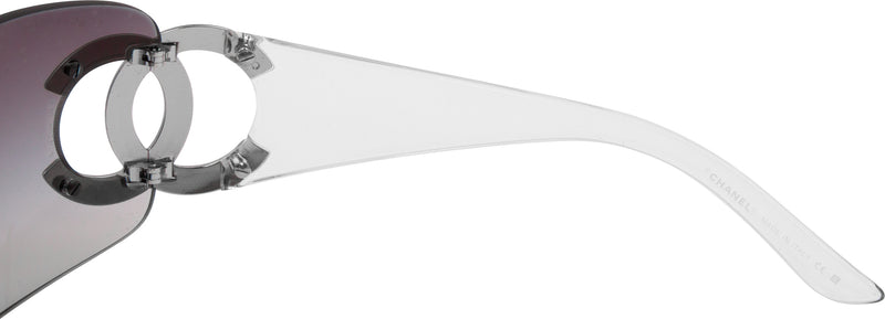 Chanel Rimless Shield Logo Sunglasses