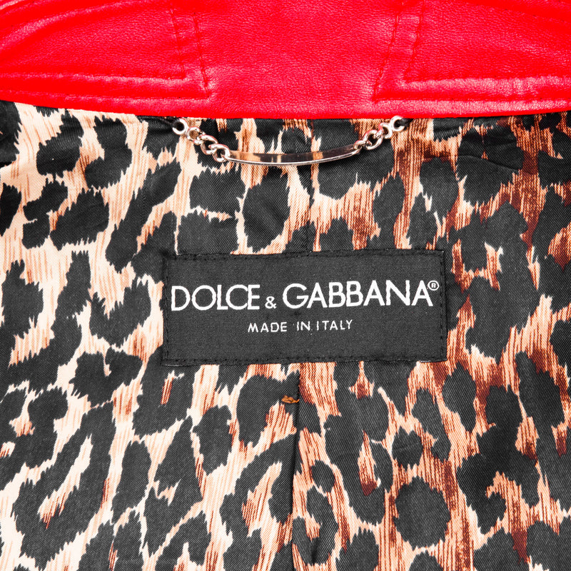 Dolce & Gabbana Spring 2001 Runway Ad Campaign Leather Biker Jacket
