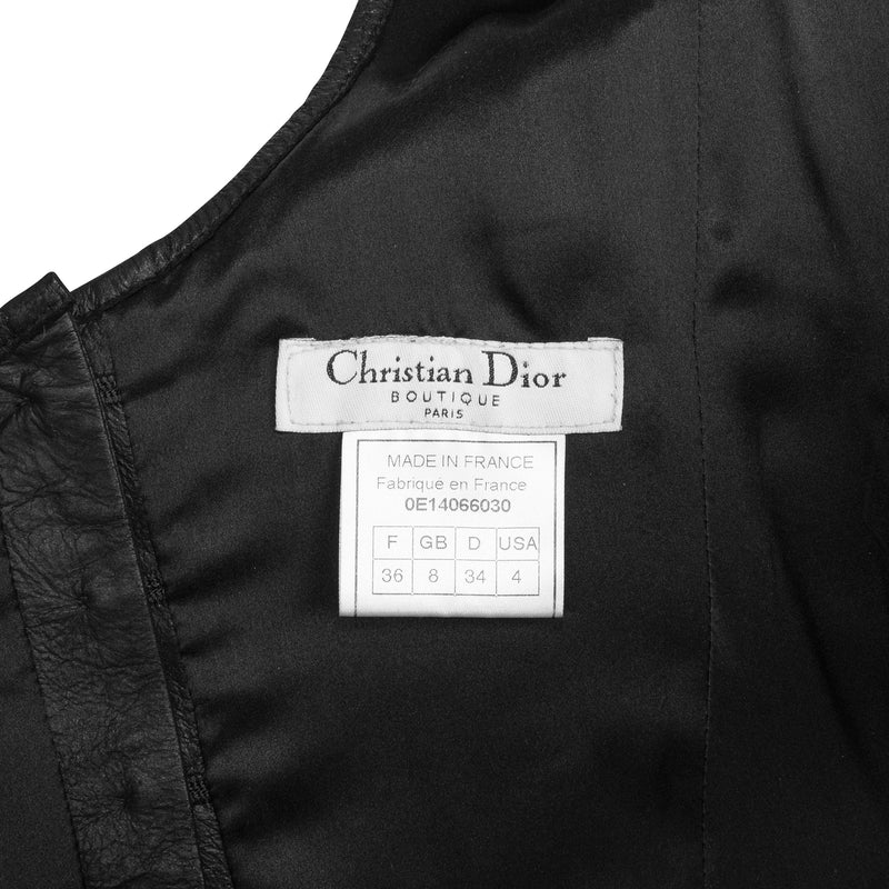 Christian Dior Spring 2000 Runway Leather Corset Dress