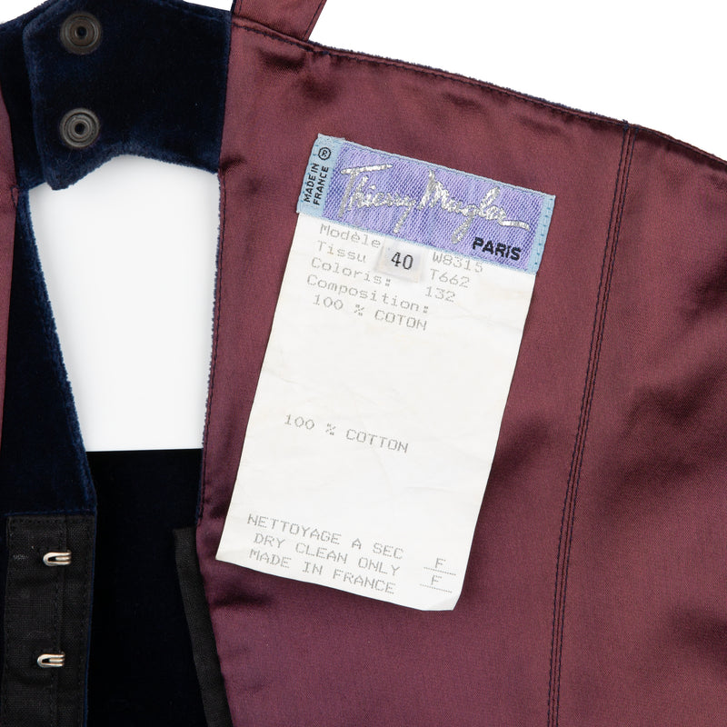 Thierry Mugler Spring 1997 Velvet Cutout Corset Top