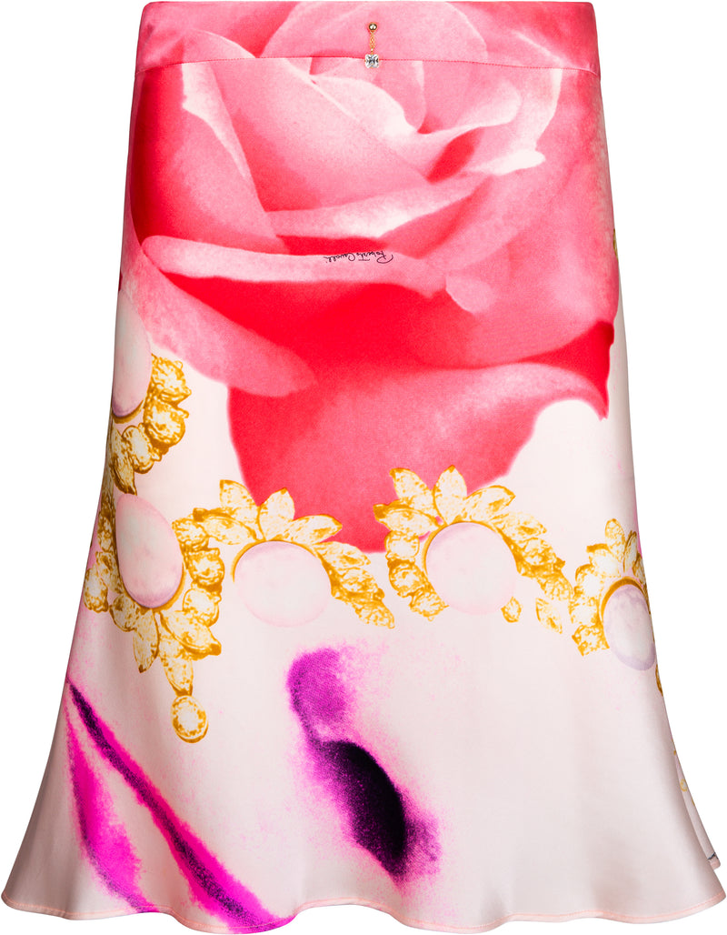Roberto Cavalli Spring 2001 Runway Silk Printed Skirt