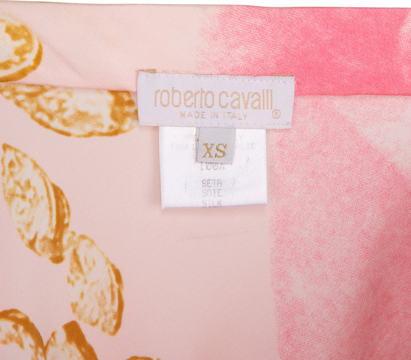 Roberto Cavalli Spring 2001 Runway Silk Printed Skirt