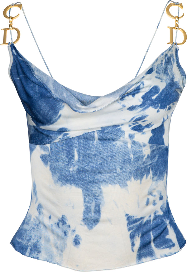 Christian Dior Fall 2000 Tie-Dye Logo Top