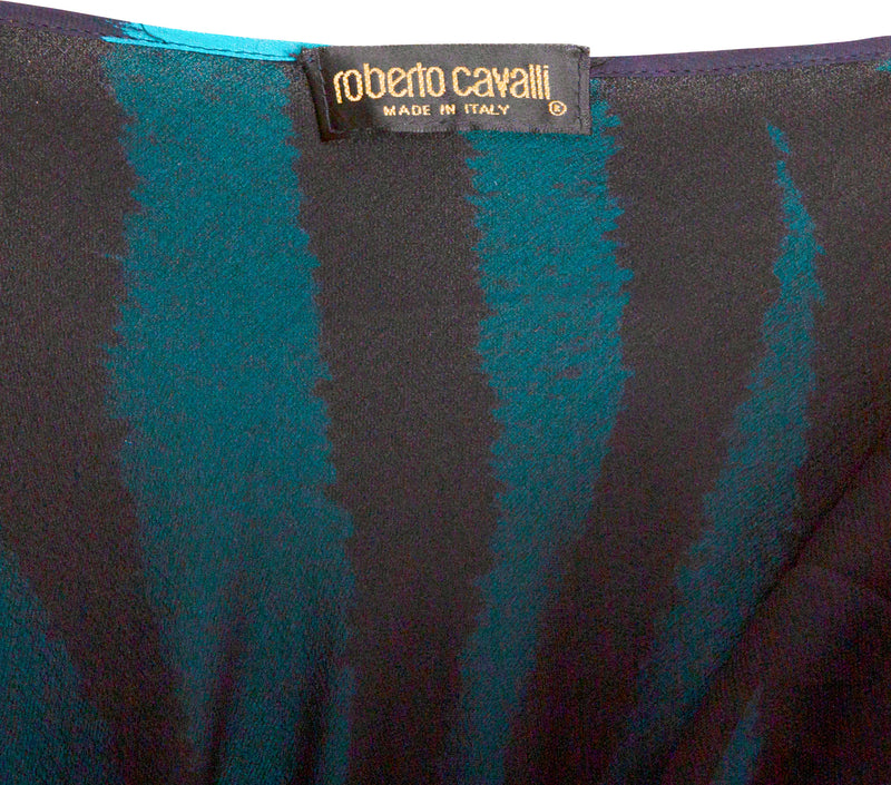 Roberto Cavalli Fall 2000 Runway Printed Gown