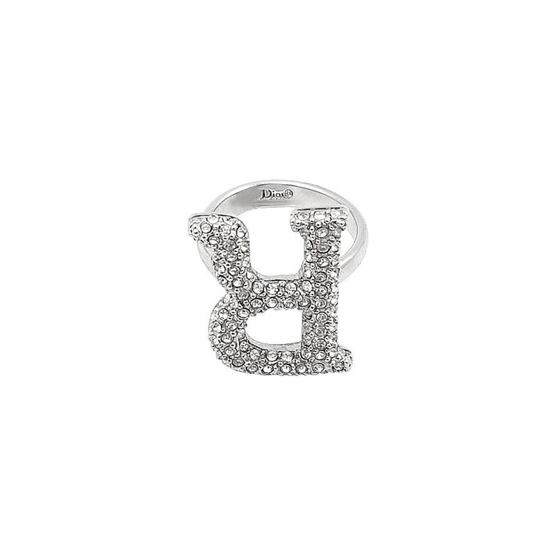 Christian Dior Fall 2000 Runway Pave Swarovski Logo Rings