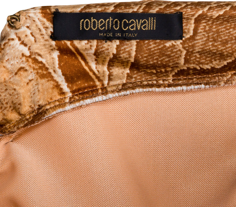 Roberto Cavalli Fall 2001 Runway Backless Silk Gown