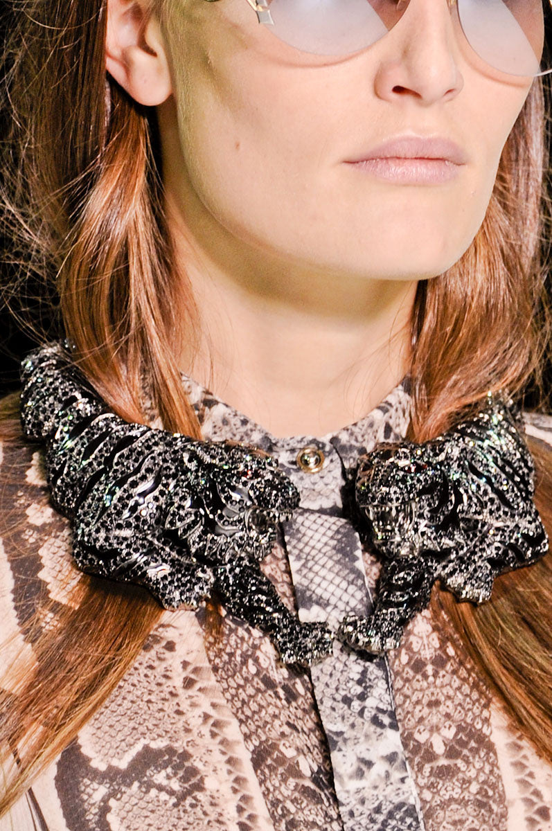 Roberto Cavalli Spring 2013 Runway Double Tiger Choker Necklace