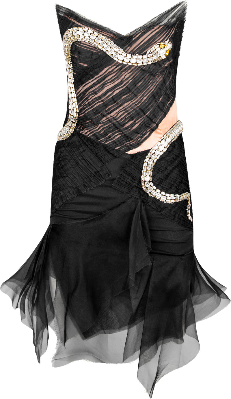 Gucci Spring 2004 Runway Embellished Tulle Dress