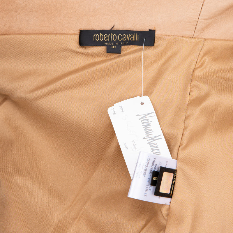 Roberto Cavalli Fall 2003 Runway Leather Bustier Dress