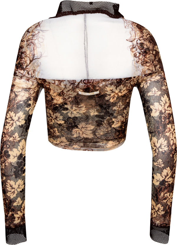 Jean Paul Gaultier Twist Printed Crop Top