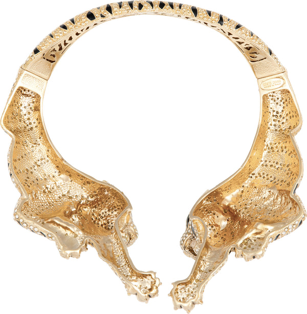 Roberto Cavalli Spring 2013 Runway Double Tiger Choker Necklace
