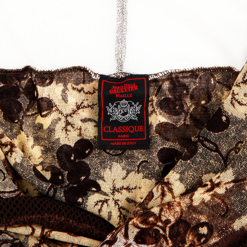 Jean Paul Gaultier Twist Printed Crop Top