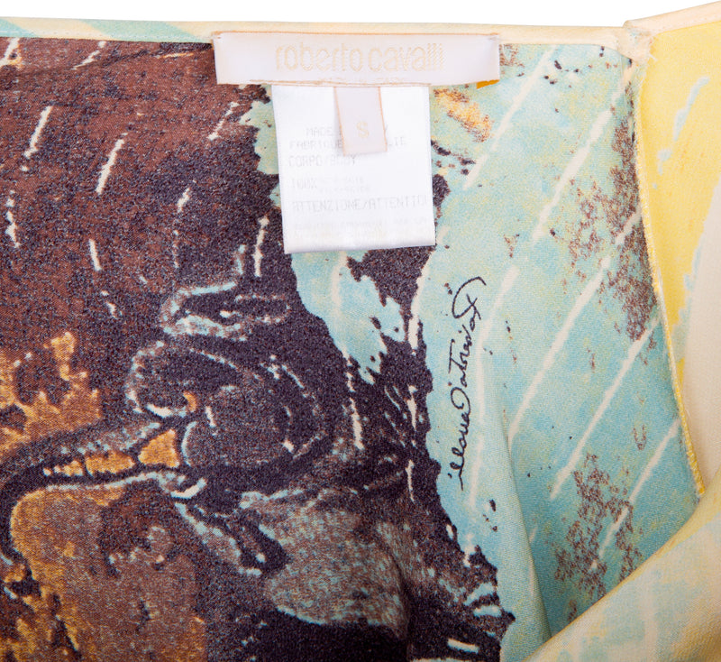 Roberto Cavalli Spring 2002 Silk Embellished Dress