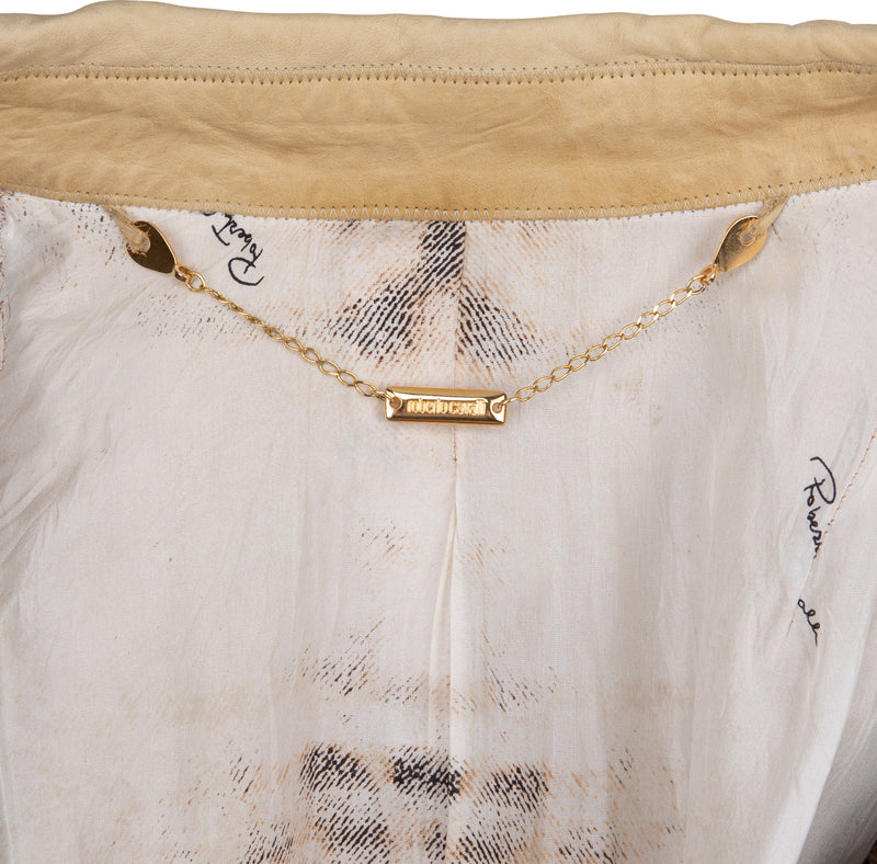 Roberto Cavalli Spring 2003 Tattoo Printed Leather Jacket