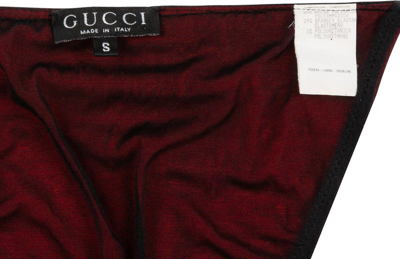 Gucci Spring 1998 Runway Swarovski Logo Embellished Bikini