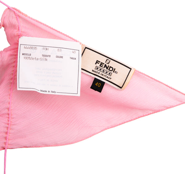 Fendi Spring 2000 Runway Silk Chiffon Bralette