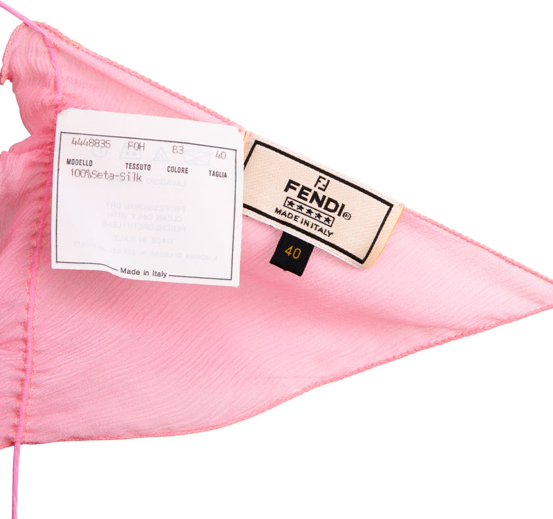 Fendi Spring 2000 Runway Silk Chiffon Bralette