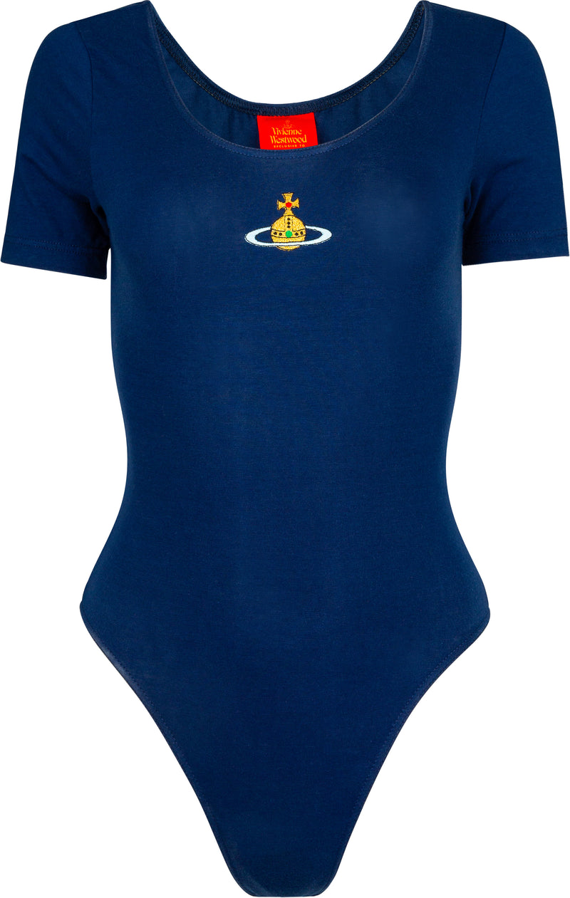 Vivienne Westwood Navy Orb Embroidered One-Piece