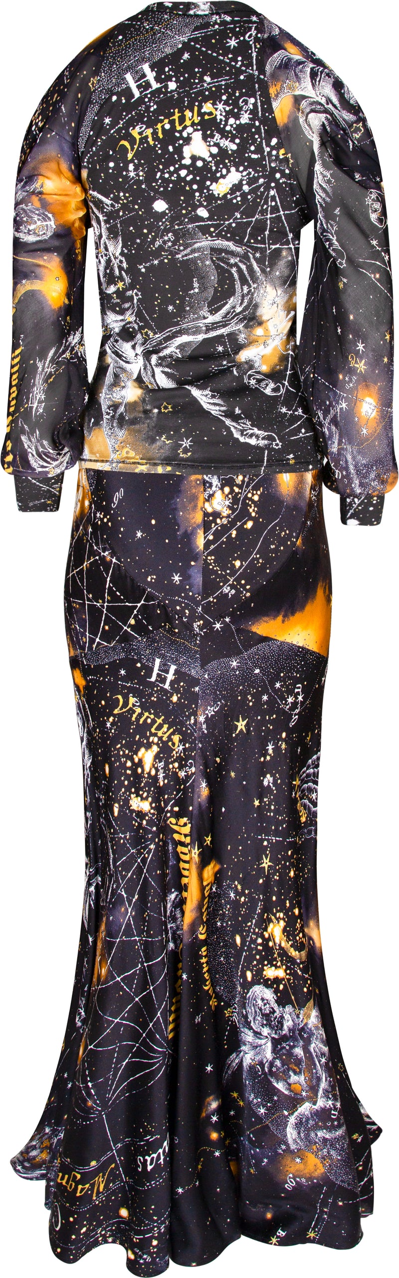 Roberto Cavalli Constellation Two-Piece Gown Set