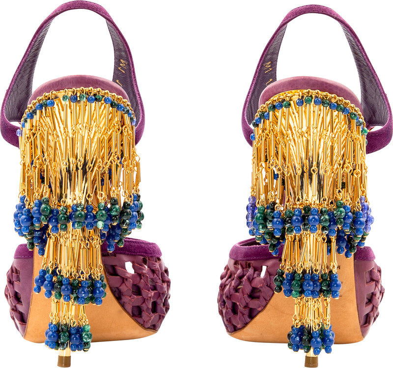 Christian Dior Resort 2009 Runway Cha Cha Beaded Platform Sandals