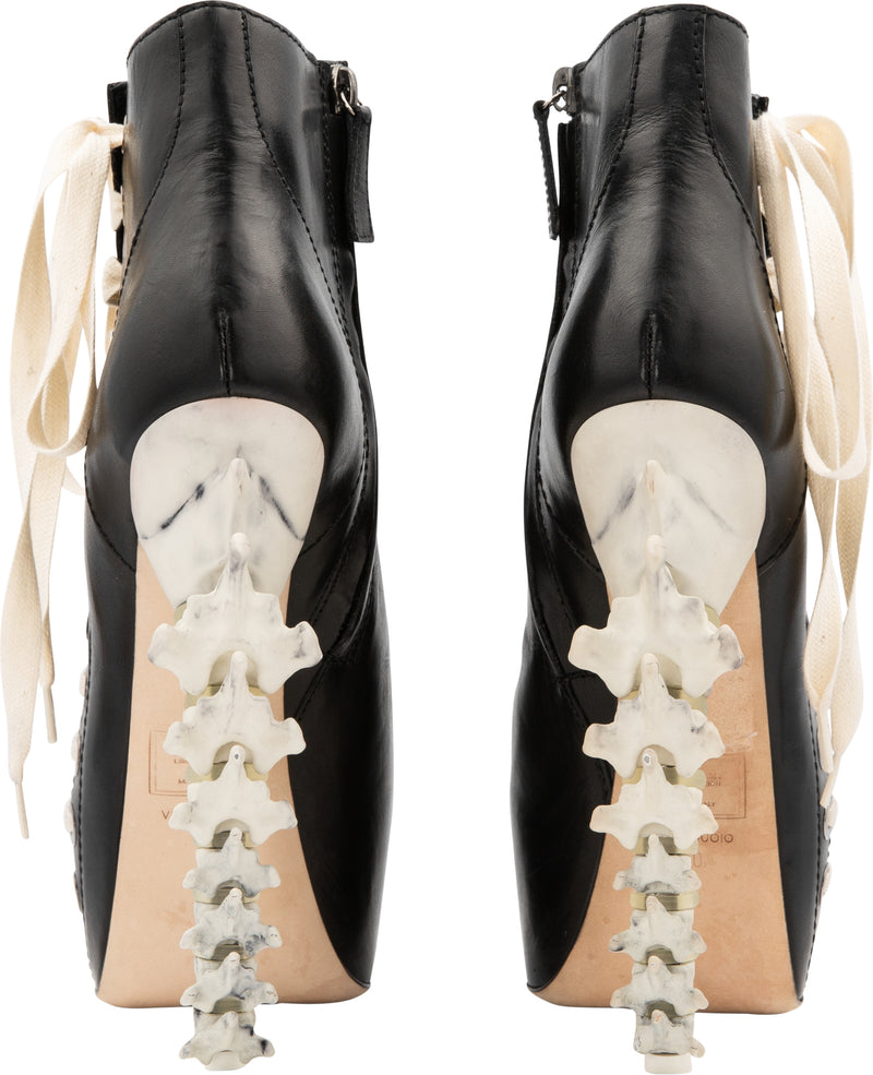 Dsquared2 Fall 2010 Runway Leather Lace-Up Spine Boots