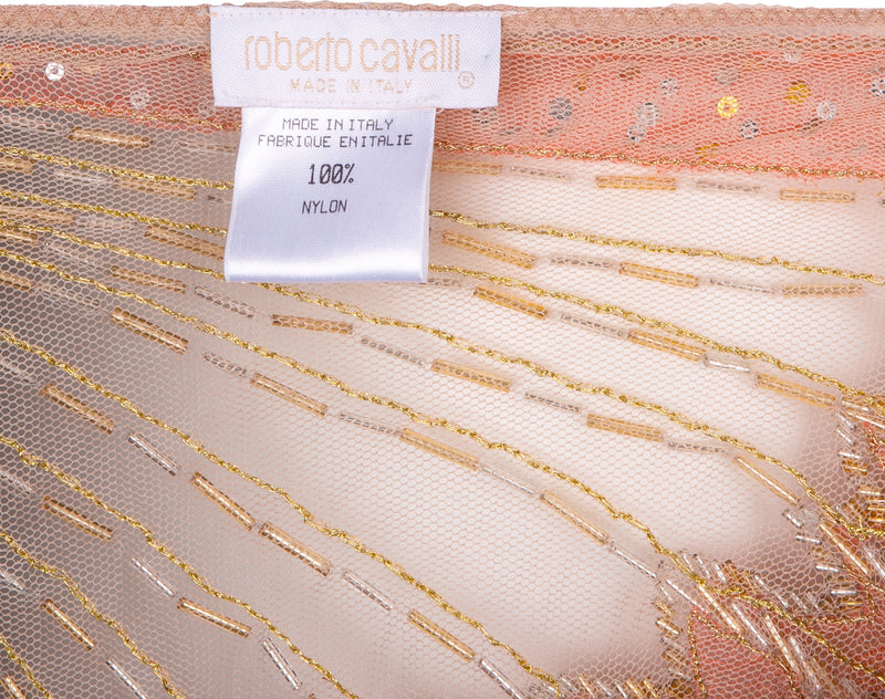 Roberto Cavalli Spring 2000 Embellished Wrap Skirt