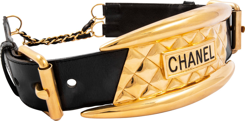 Chanel Fall 1991 Runway Giant Champion Quilted Belt