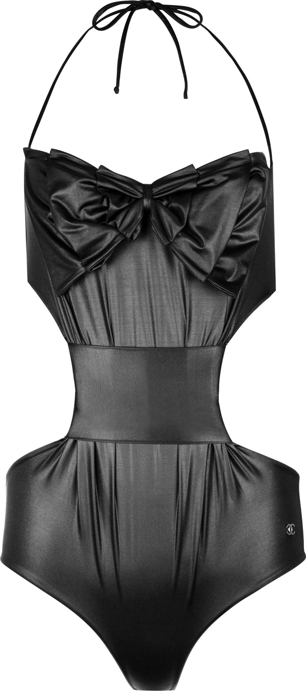 Chanel Cut-Out Bow Ruched One-Piece