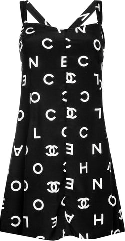 Chanel Spring 1997 Runway Alpha Logo Dress