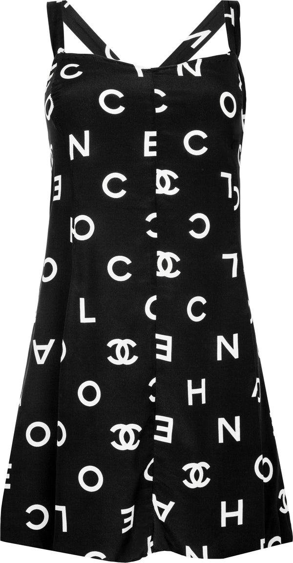 Chanel Spring 1997 Runway Alpha Logo Dress