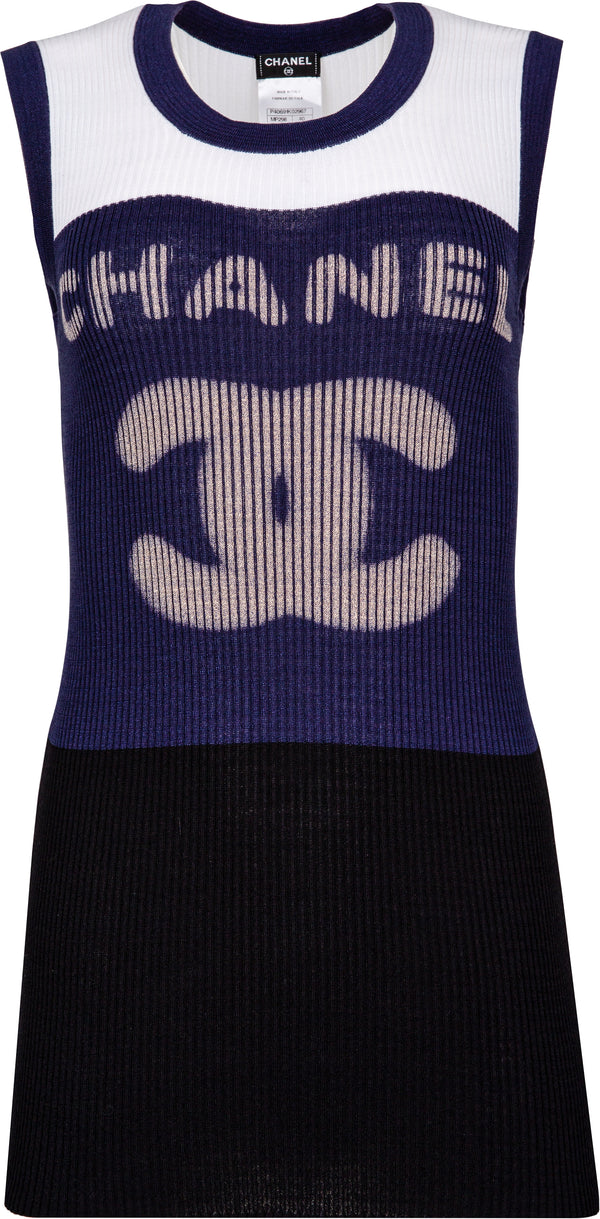Chanel Spring 2011 Graffiti Logo Knit Dress