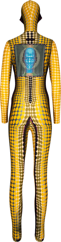 Jean Paul Gaultier Fall 1995 Runway Cyber Dots Hooded Catsuit