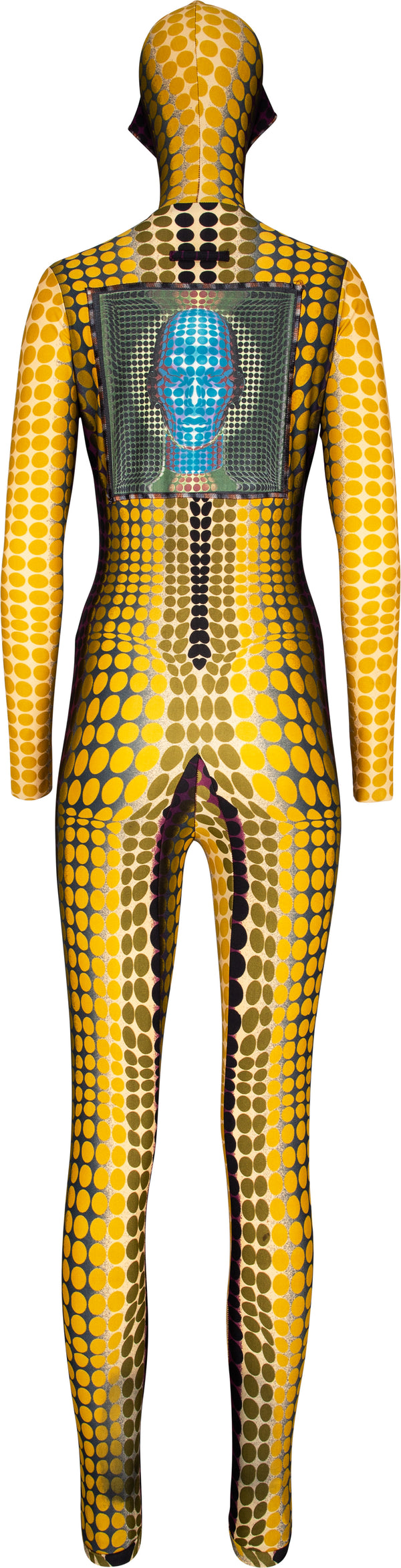 Jean Paul Gaultier Fall 1995 Runway Cyber Dots Hooded Catsuit