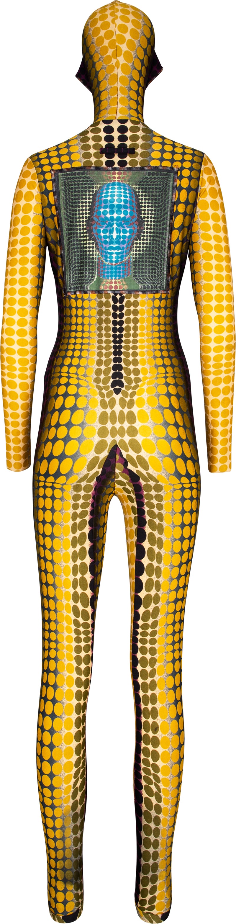 Jean Paul Gaultier Fall 1995 Runway Cyber Dots Hooded Catsuit