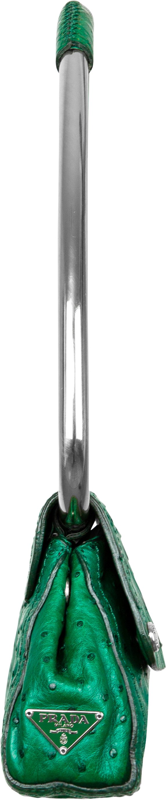 Prada Spring 2003 Runway Leather Embossed Swing Bag