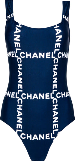 Chanel Spring 1997 Navy Logo One-Piece