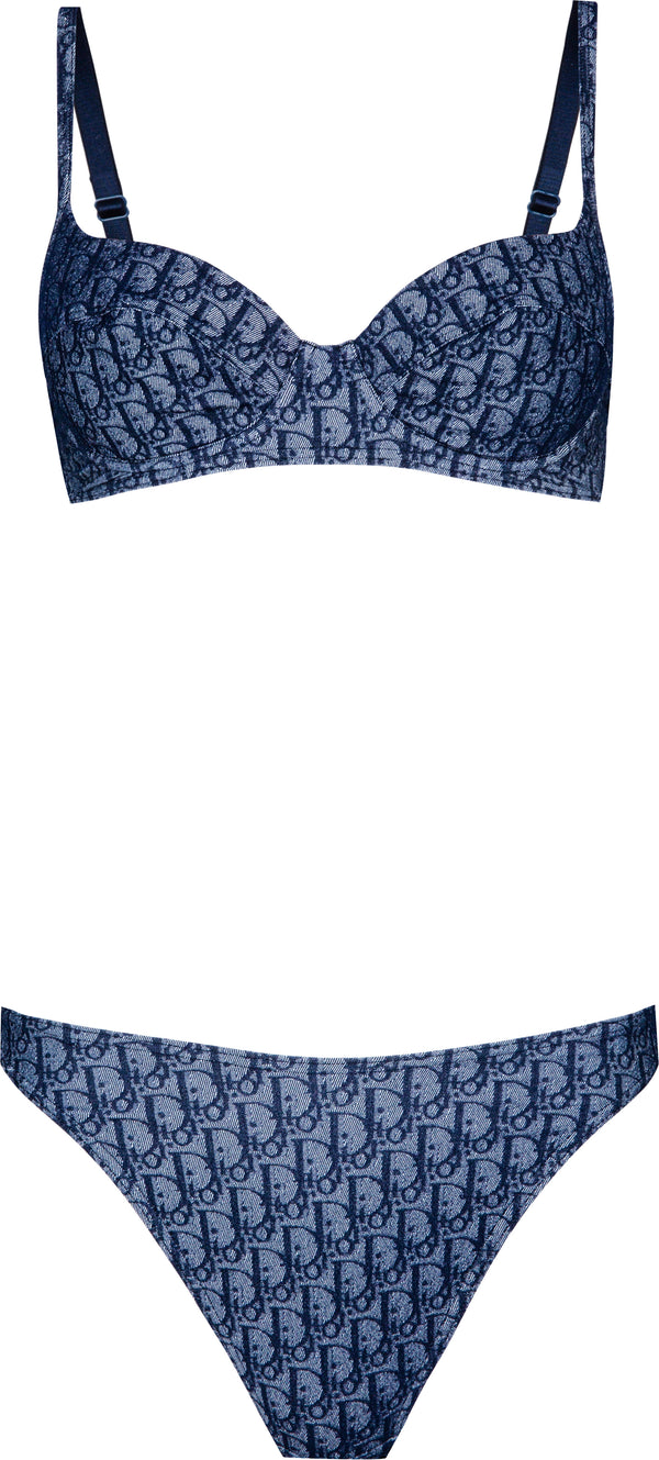 Christian Dior Navy Diorissimo G-String Bikini